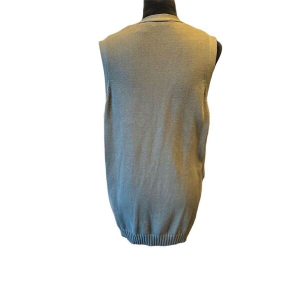 Chaus Women's Green Sleeveless Vest  Button-Down Front Knit Vest Size Large NWT - Picture 2 of 8